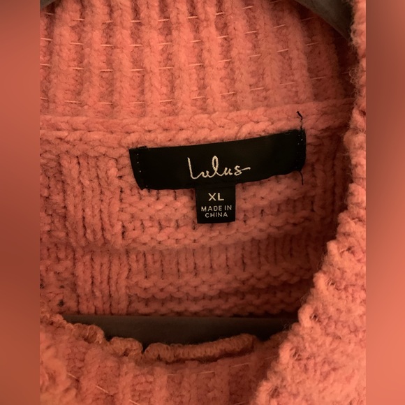 Rose pink cable knit cutout sweater dress - Picture 4 of 4